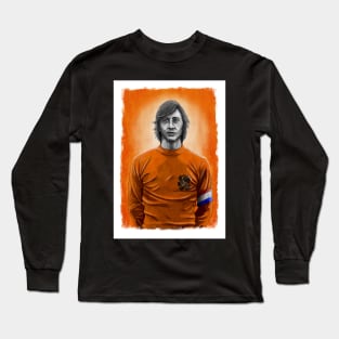 Johan Cryuff  - Netherlands Football Artwork Long Sleeve T-Shirt